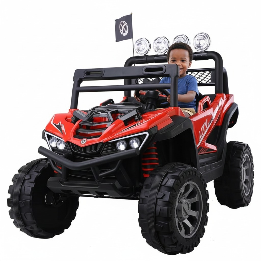 Multi-Functional Remote Control Double Seated Ride-On Car — Battery Powered Kids Vehicle